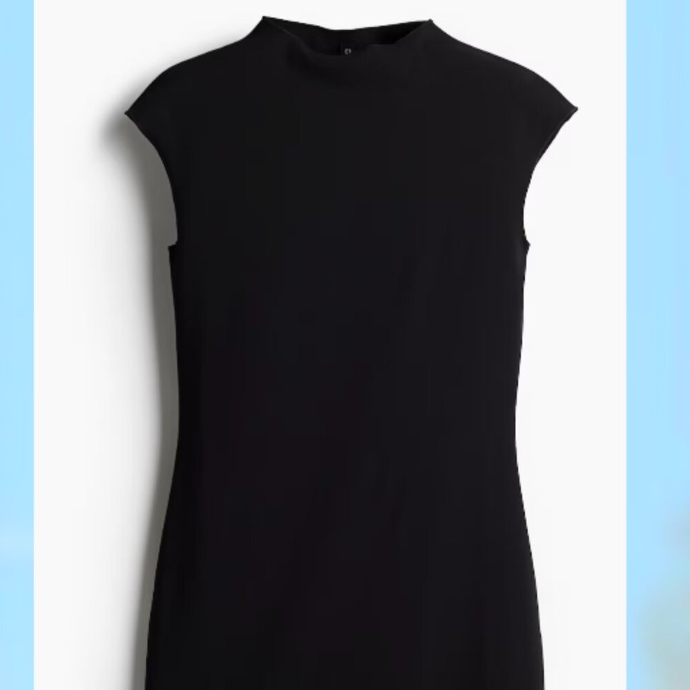 DIVIDED BY H&M Jersey Bodycon MINI DRESS BLACK SIZE XS - Picture 3 of 6